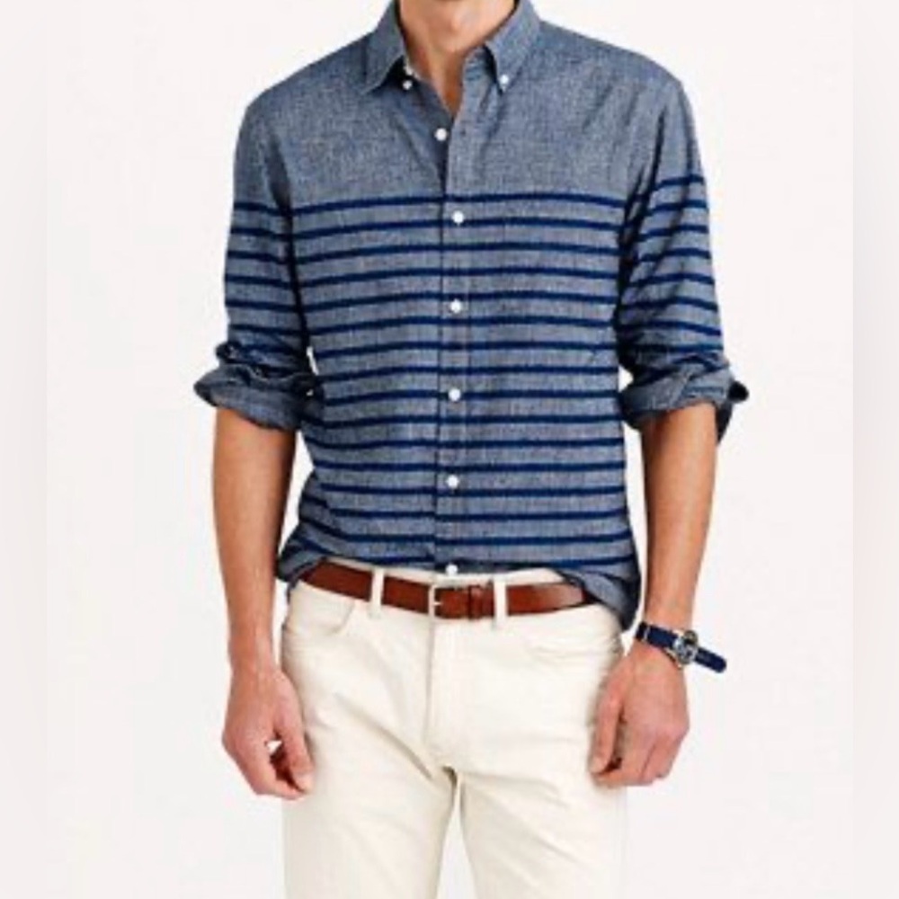 Button Down Shirt Horizontal Stripes (SKU510)